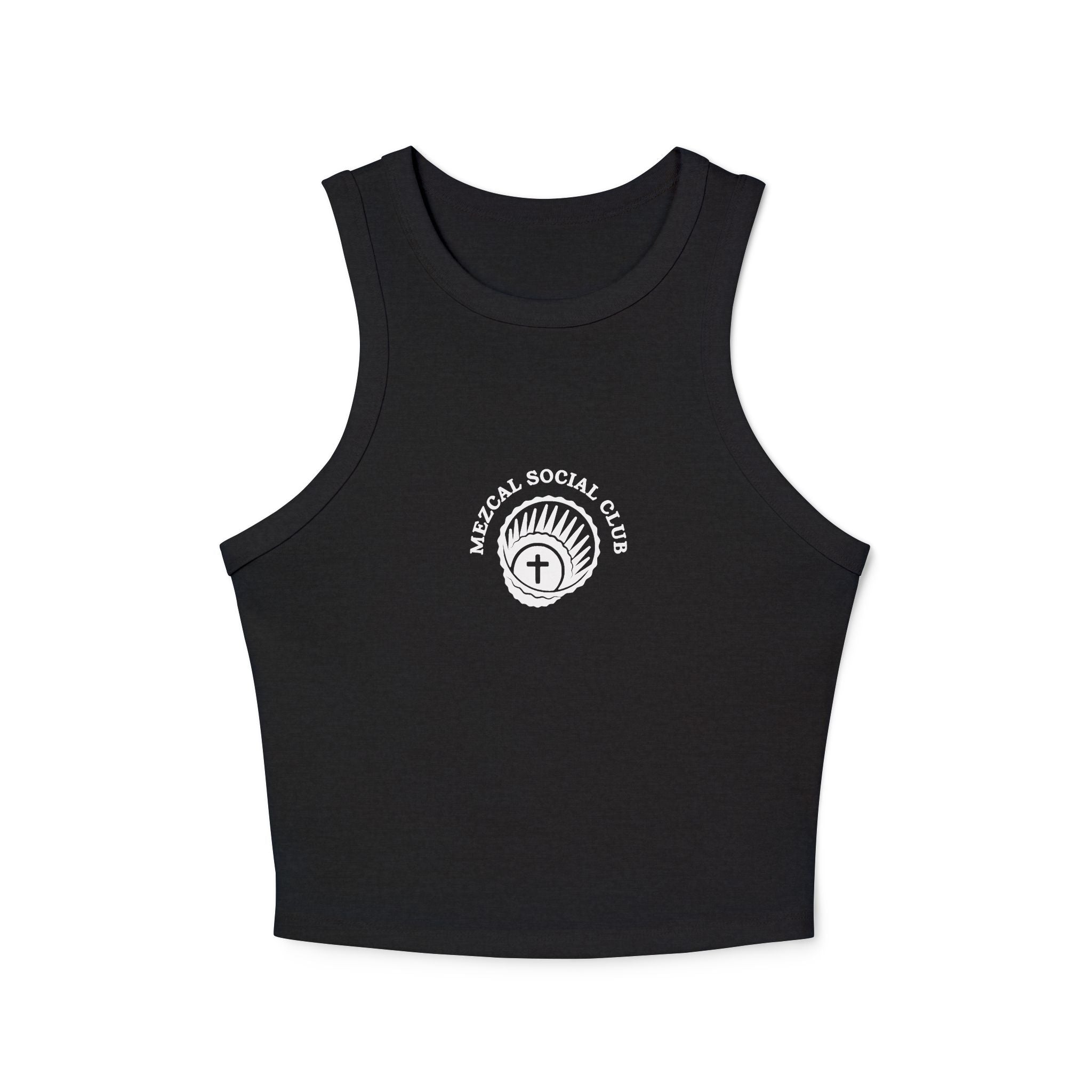 Cropped Black Graphic Tank